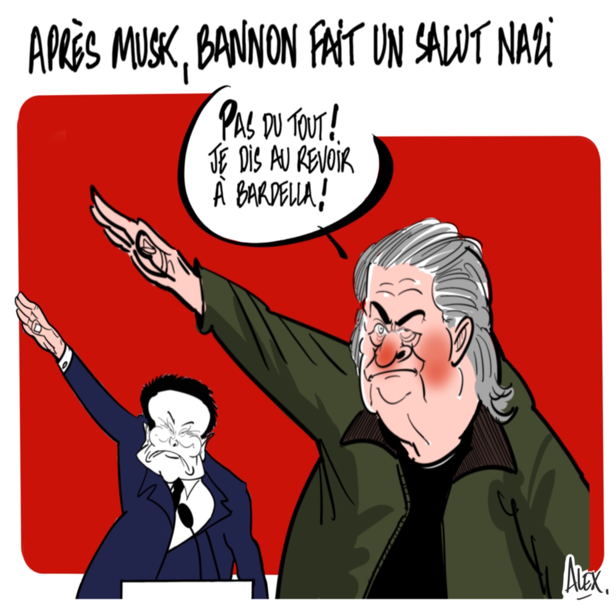 L'actualité vue par Alex : Jordan Bardella annule un discours à Washington  après un salut nazi de Steve Bannon, ex-conseiller de Donald Trump