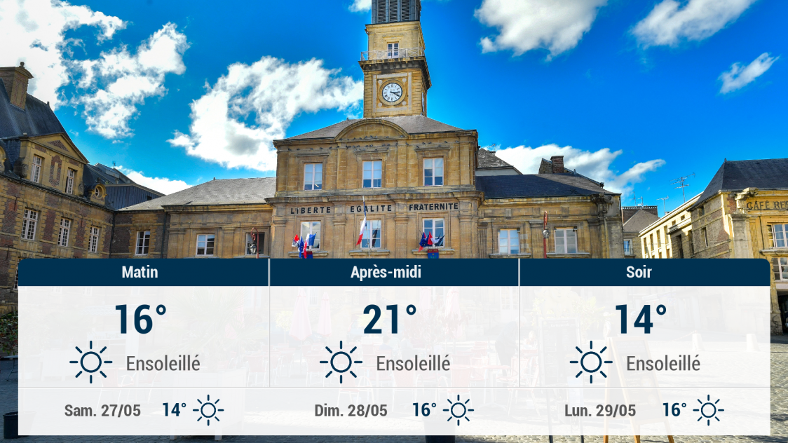 Charleville-Mézières et ses environs : météo du vendredi 26 mai