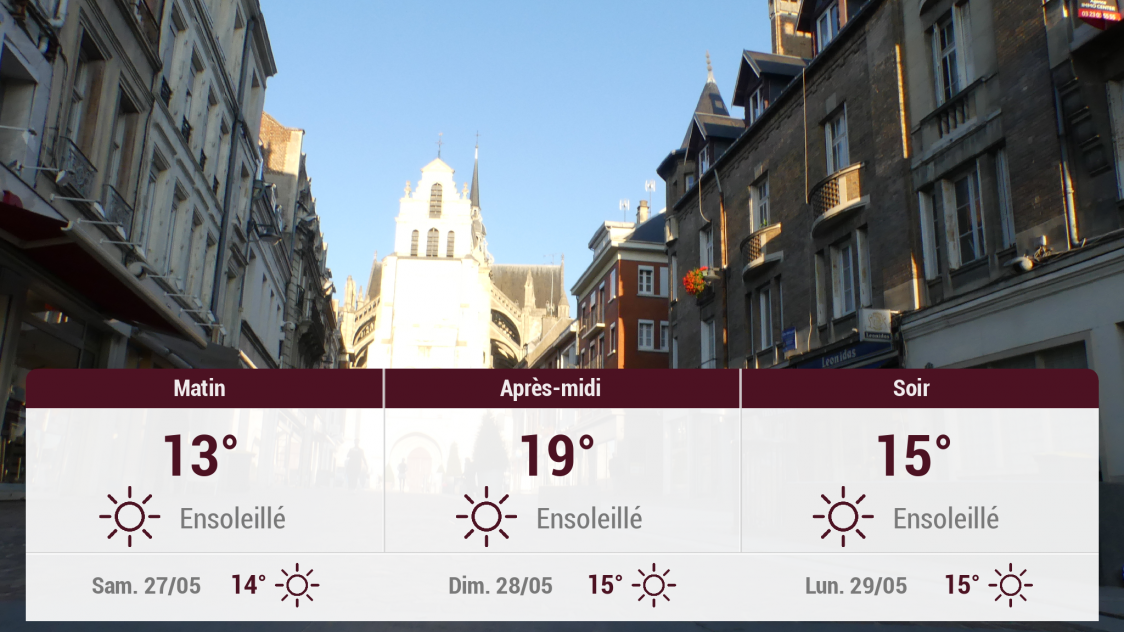Saint-Quentin et ses environs : météo du vendredi 26 mai