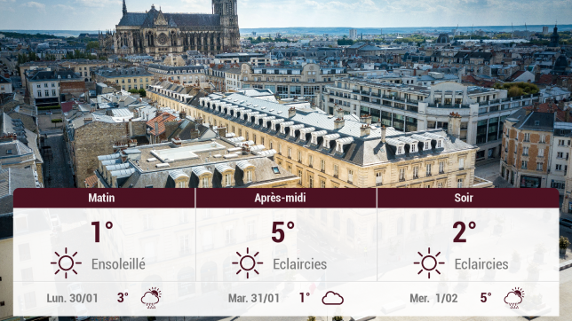 Reims et ses environs : météo du dimanche 29 janvier