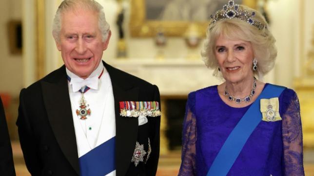 Le roi Charles III et son épouse Camilla, le 22 novembre 2022 à Buckingham Palace, à Londres