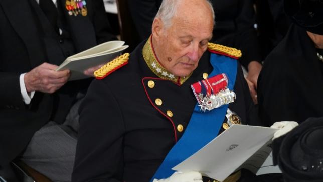 Le roi de Norvège Harald V assiste aux funérailles d
