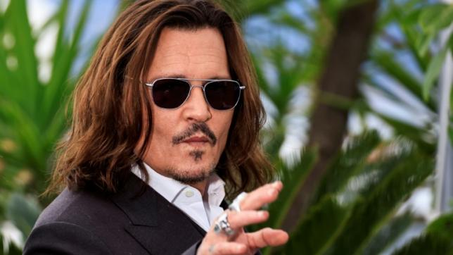 L'acteur américain Johnny Depp lors d'une séance photos pour le film Jeanne du Barry, le 17 mai 2023 au Festival de Cannes