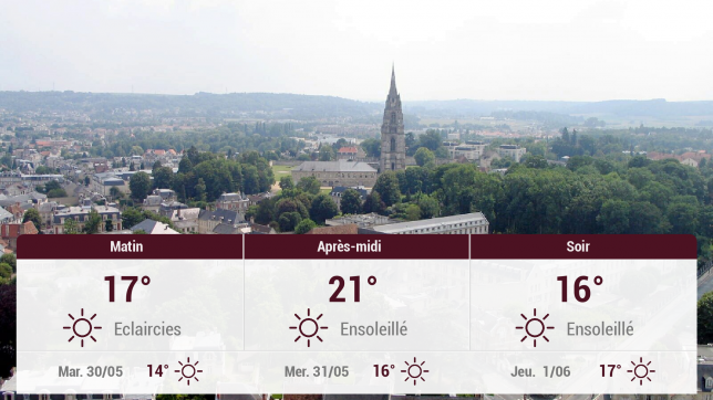 Soissons et ses environs : météo du lundi 29 mai