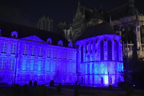 PHOTOS. Bâtiments et monuments illuminés de bleu à Reims pour l’Unicef - L'Union
