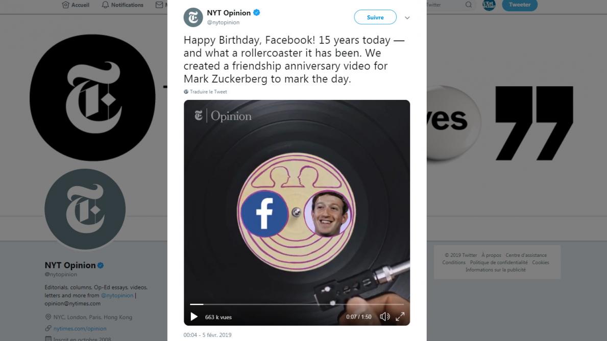 Une Amitie Que Personne N A Demandee Quand Le New York Times Humilie Facebook Pour Son Anniversaire Une Amitie Que Personne N A Demandee Quand Le New York Times Humilie Facebook Pour Son Anniversaire