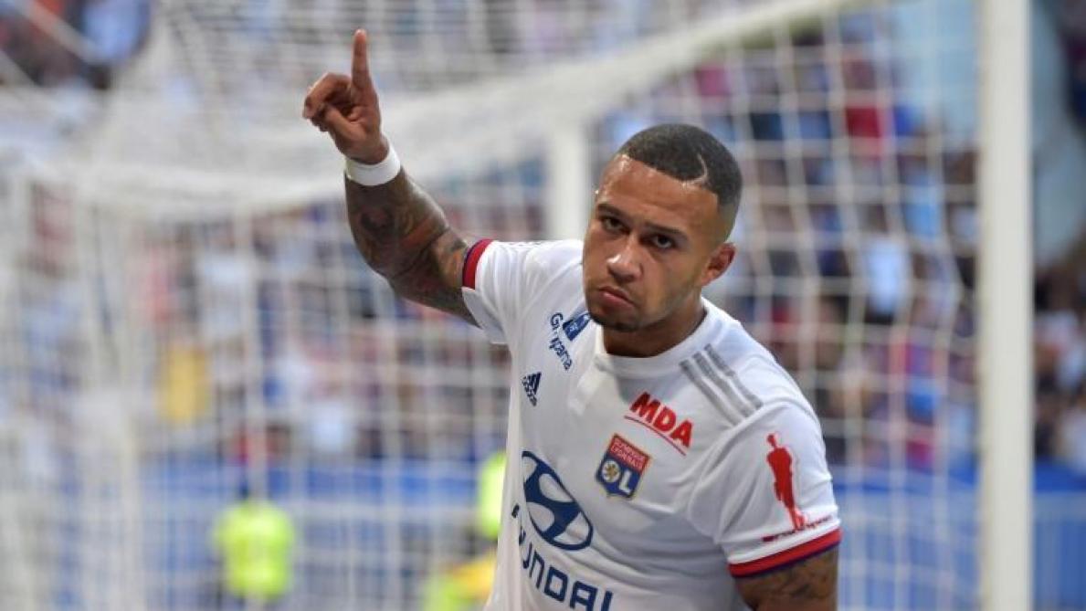 Memphis Depay attaquant néerlandais de Lyon le 31 août 2019 à Décines-Charpieu