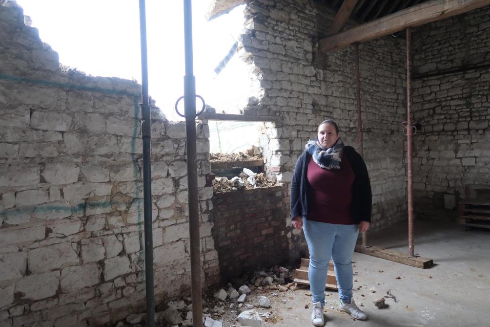 Une partie du mur d'une grange s'effondre à Montaigu, près de Laon - L'Union