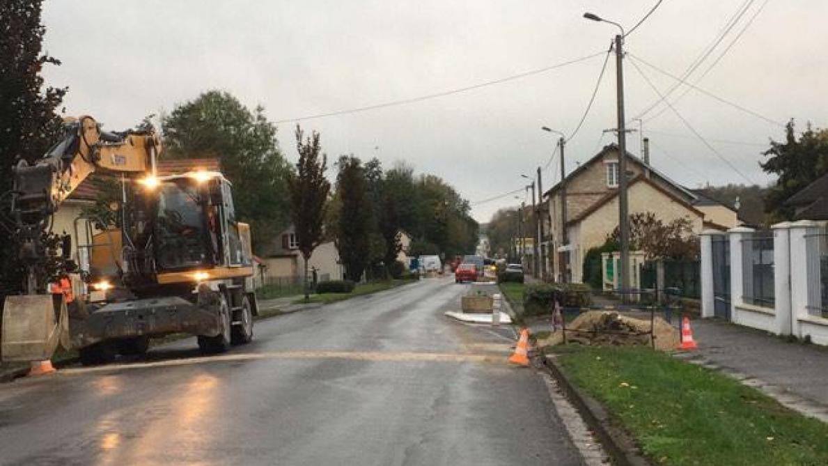 À Fismes, la routede Soissons est en travaux - L'Union