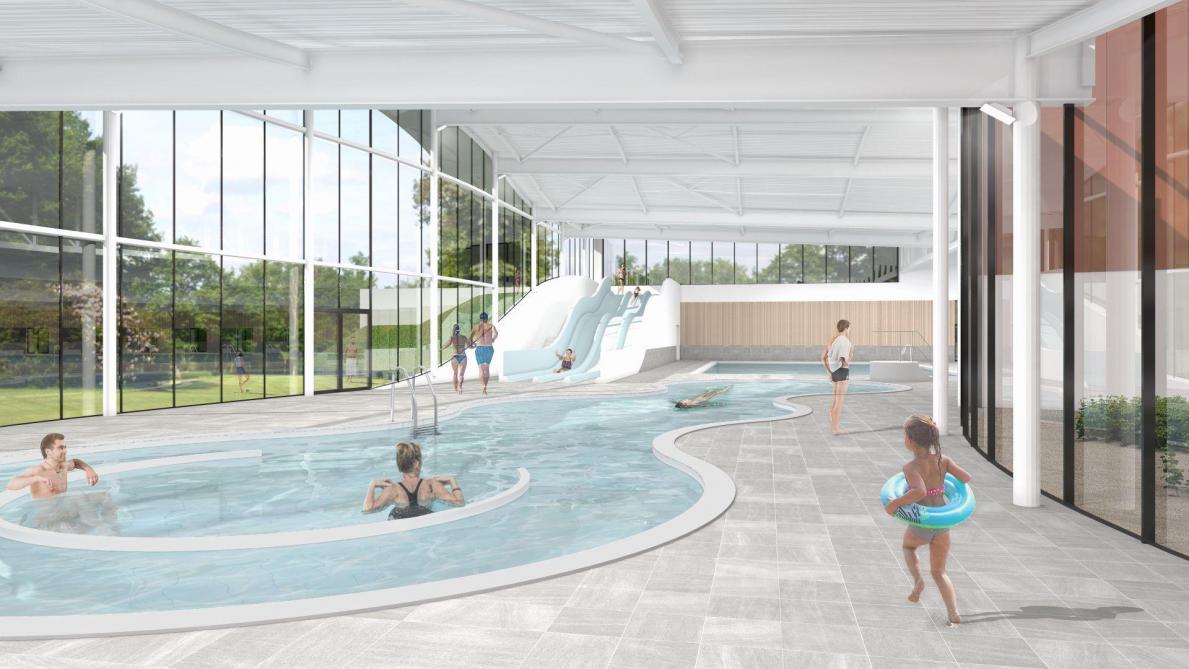 la premiere pierre du centre aquatique de vitry le francois est posee