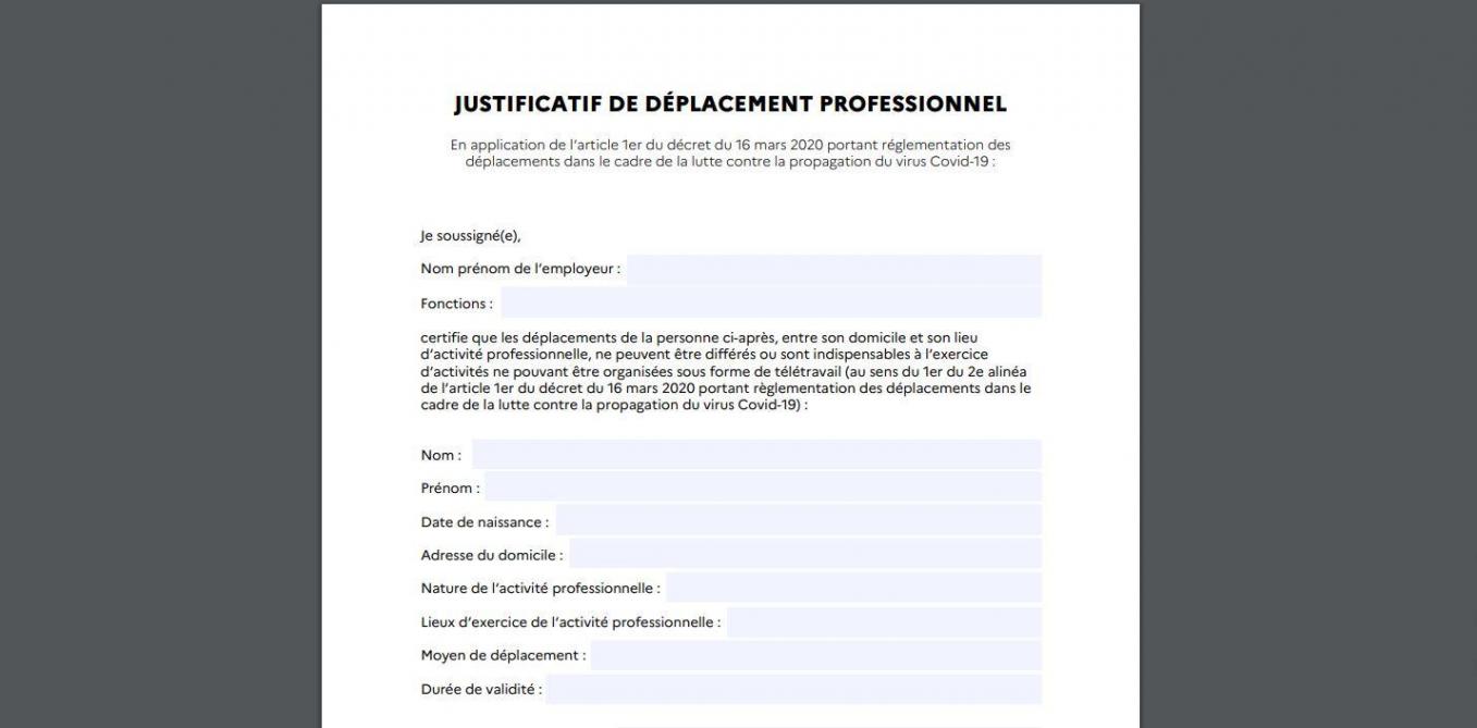 Coronavirus Nouvelle Version Plus Simple De L Attestation Pour Les Deplacements Professionnels Coronavirus Nouvelle Version Plus Simple De L Attestation Pour Les Deplacements Professionnels