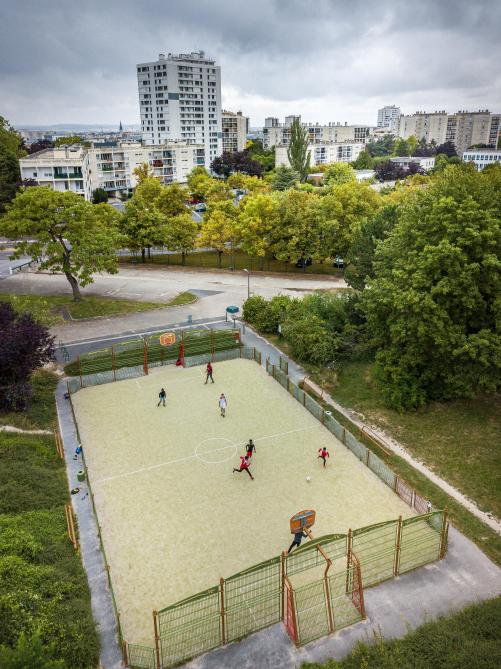 Reims vu du ciel. On continue avec le quartier CheminVert, Europe