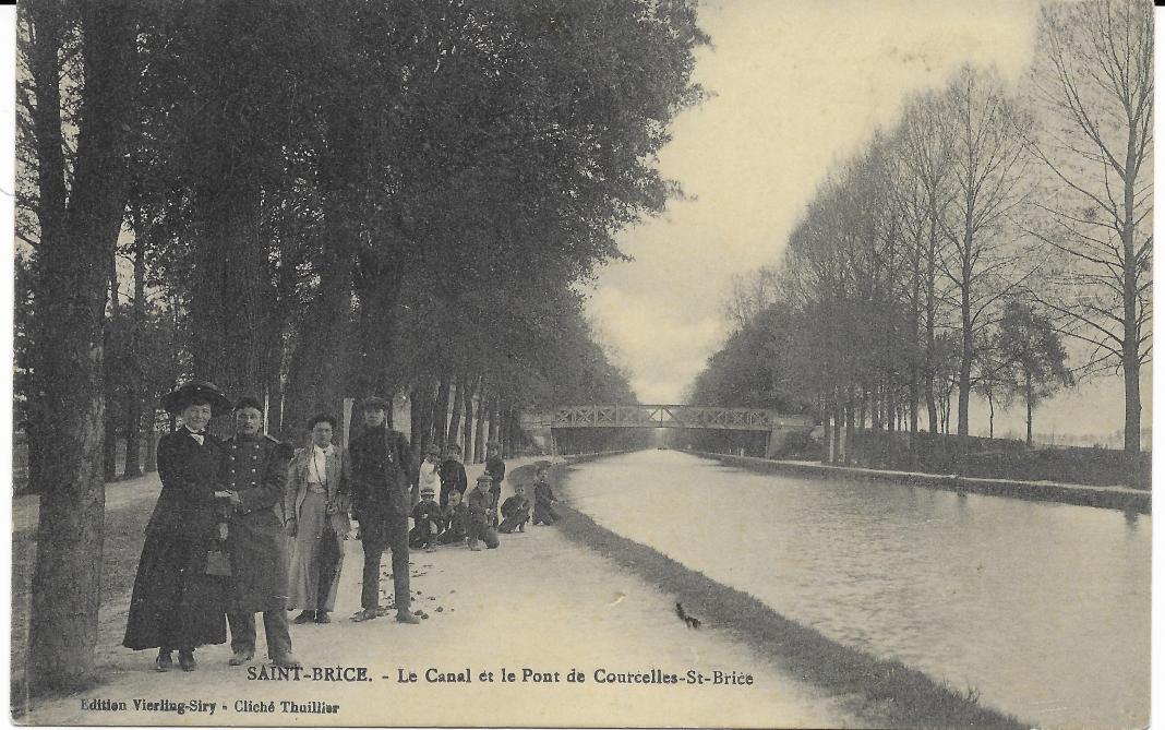 Hier/aujourd’hui à Reims le pont de Courcelles sur le canal de 1913 à