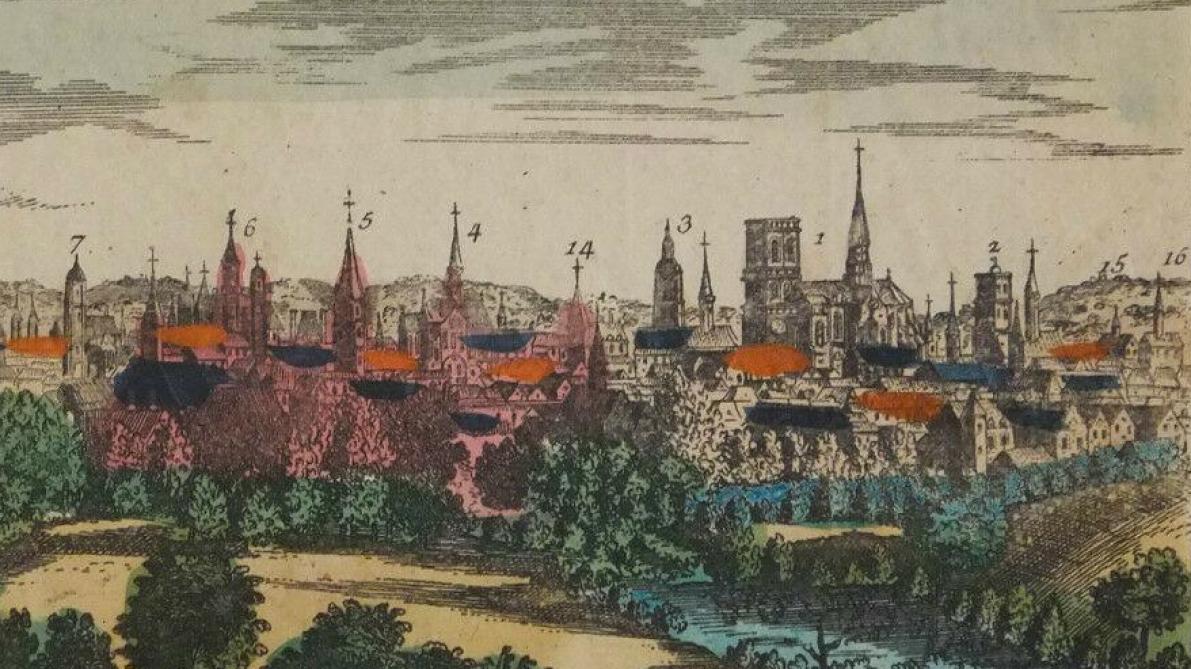 Frappée par la foudre en 1700 la cathédrale de Troyes perd ...