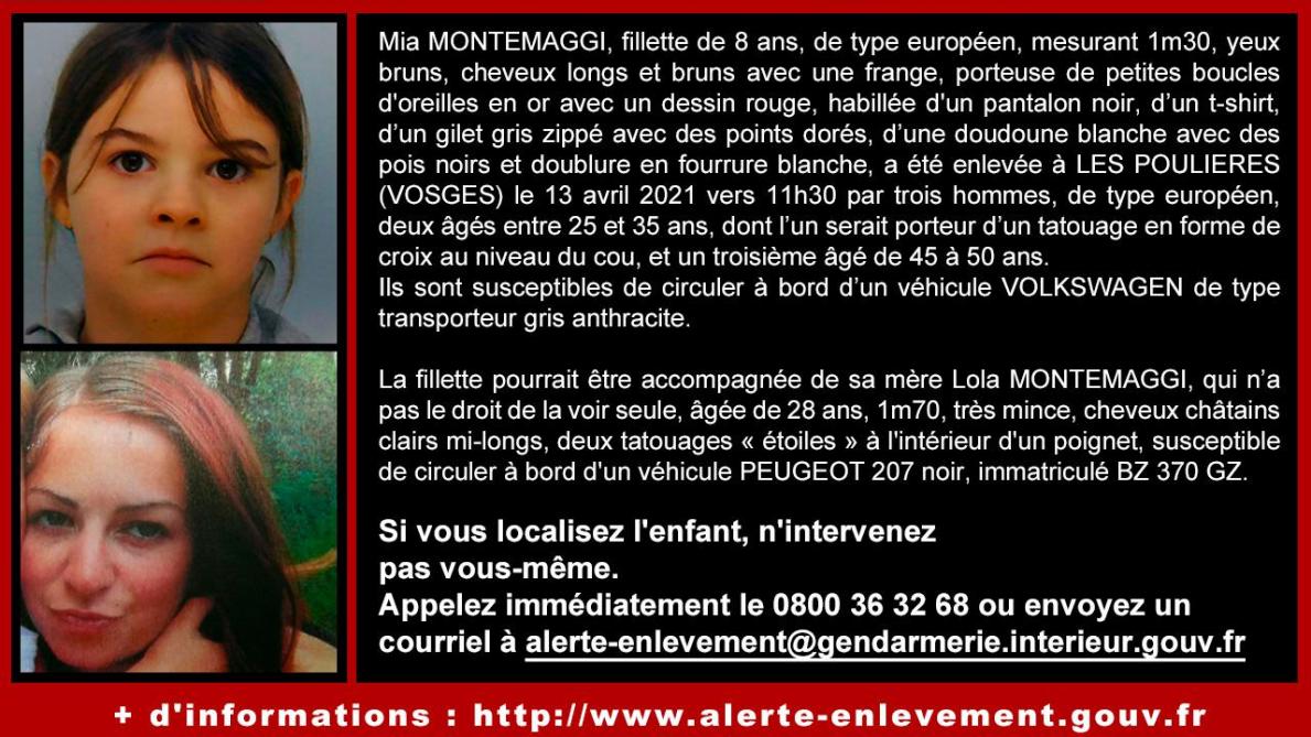 Vosges Le Plan Alerte Enlevement Declenche Pour Une Fillette De 8 Ans