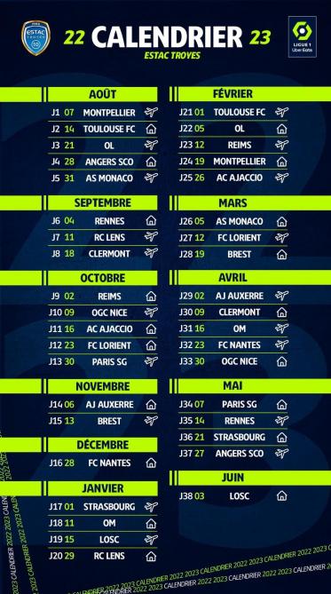 Ligue 1 : Le calendrier 2022-2023 de l’Estac est tombé - Journal L'Est