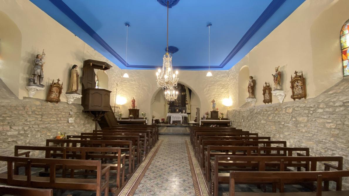 La petite église fortifiée de Fligny, près de Signy-le-Petit, rénovée