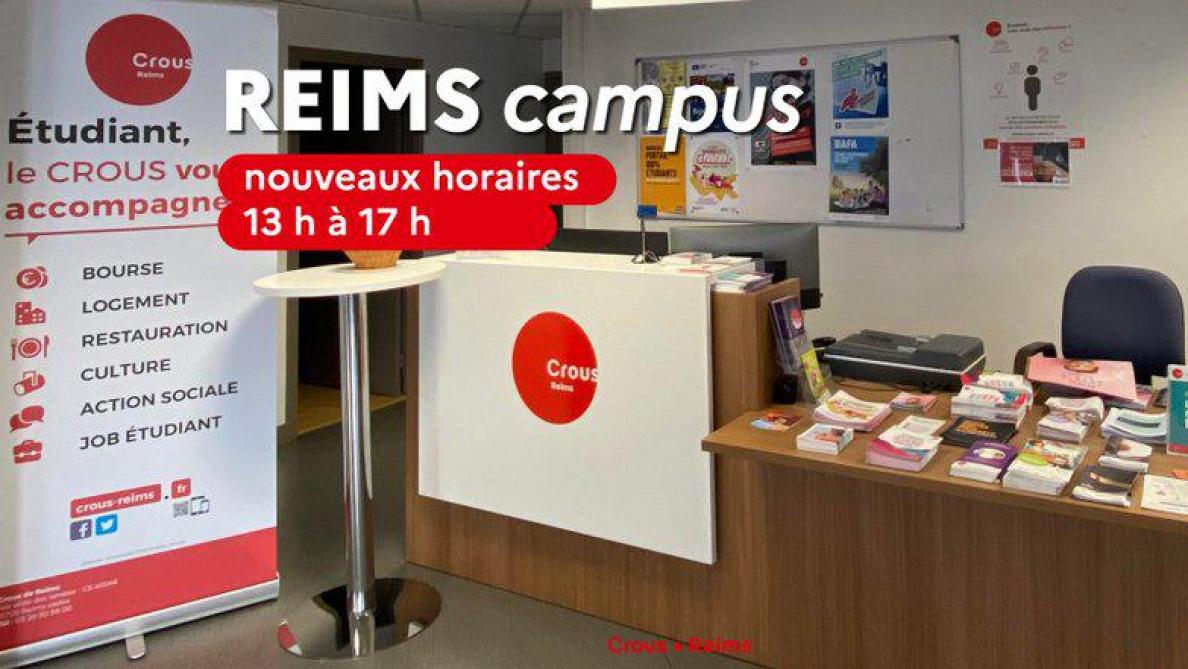 Le CROUS de Reims change ses horaires de permanence