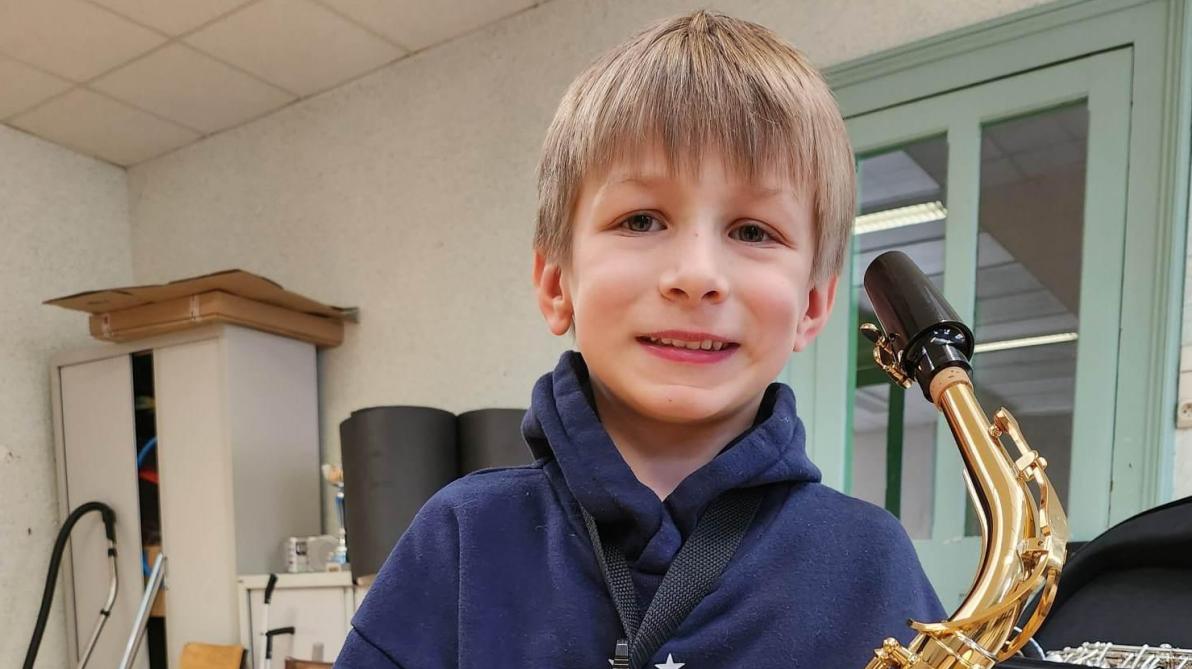 A l'école de musique de Guise, Martin découvre le saxophone à 6 ans