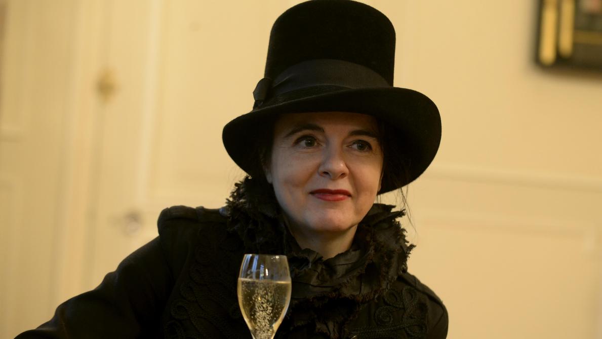 L’écrivaine Amélie Nothomb à Épernay vendredi 7 juillet 2023 dans le