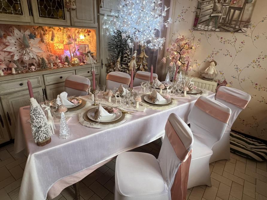 Chemin de table Crystal Or - Décoration de table de fête