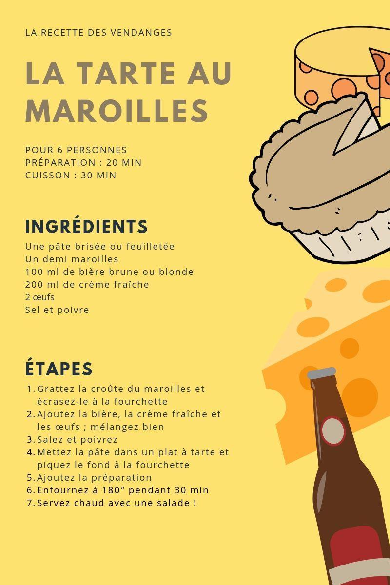 La Fiche Recette Des Vendanges La Tarte Au Maroilles