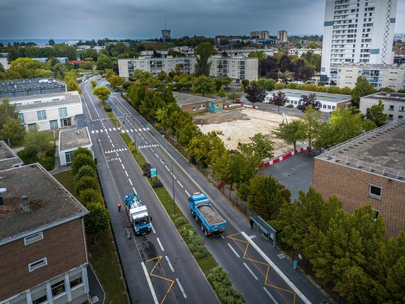 Reims vu du ciel. On continue avec le quartier CheminVert, Europe