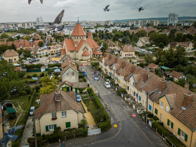Reims vu du ciel. On continue avec le quartier Chemin-Vert, Europe