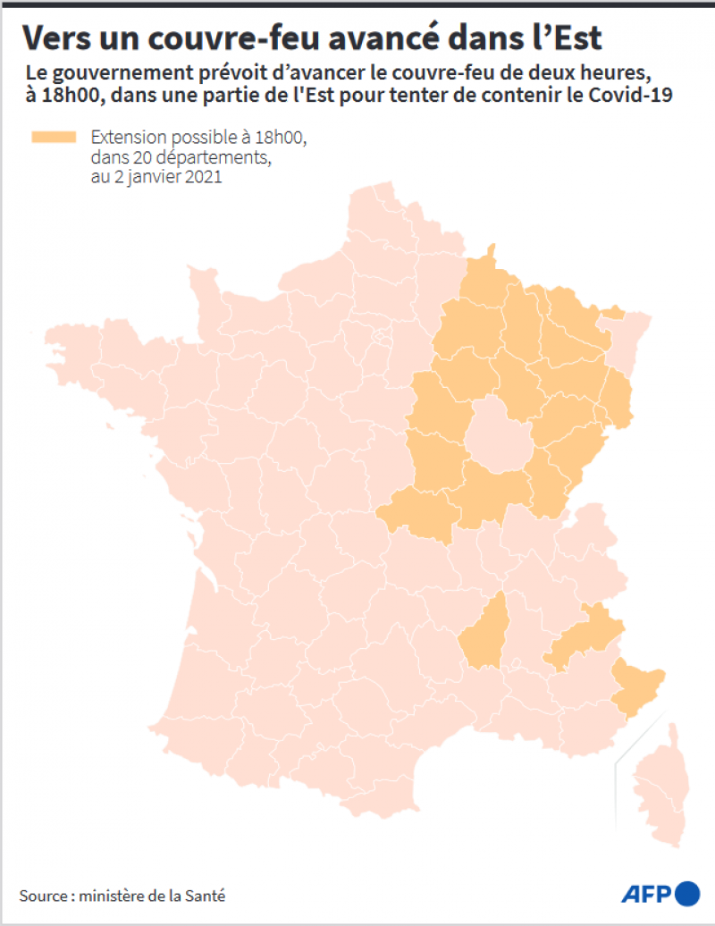 Les 20 Departements Ou Le Couvre Feu Risque D Etre Avance A 18 Heures
