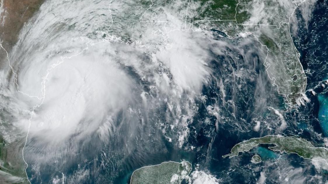 Image satellite de l’ouragan Hanna dans le golfe du Mexique.