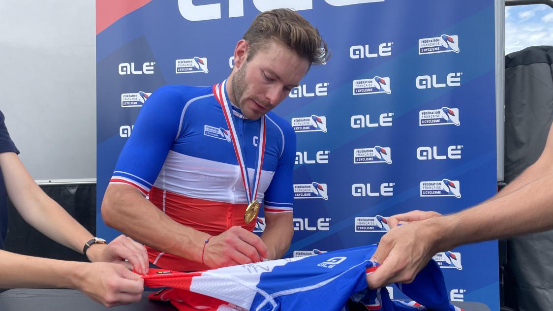 Team Cofidis 2015 Florian Sénéchal worn Nalini France cycling shirt