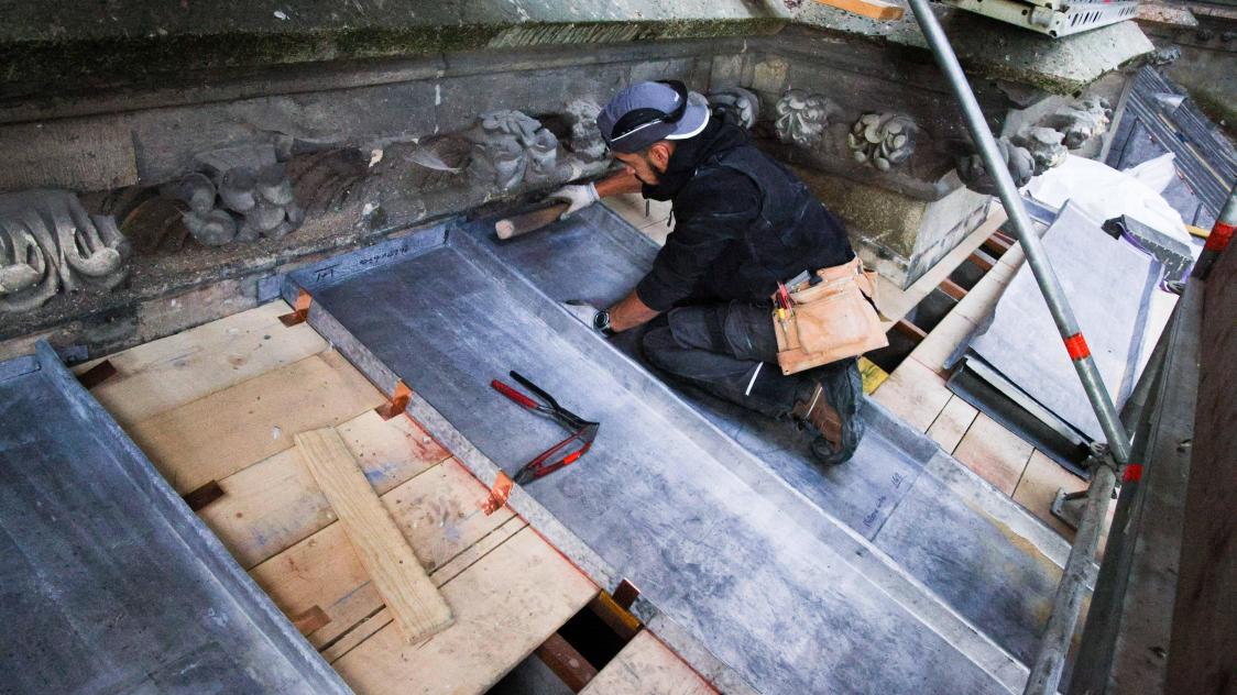 Sur le chantier de Notre-Dame de Reims - Journal L'Union