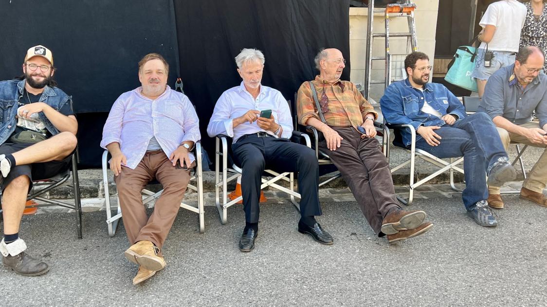 Didier Bourdon et Thierry Lhermitte en tournage à VicsurAisne pour le film « Chasse gardée Didier Bourdon et Thierry Lhermitte en tournage à VicsurAisne pour le film « Chasse gardée