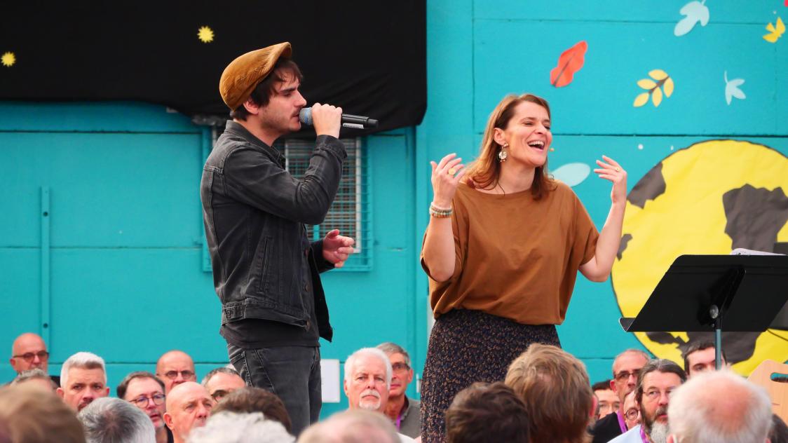 Atelier choral petite séance de travail avec LEJ et Gauvain Sers