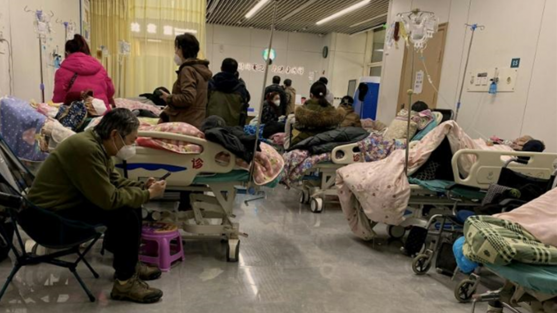 Des malades du Covid-19 hospitalisés a Tianjin en Chine, le 28 decembre 2022.
