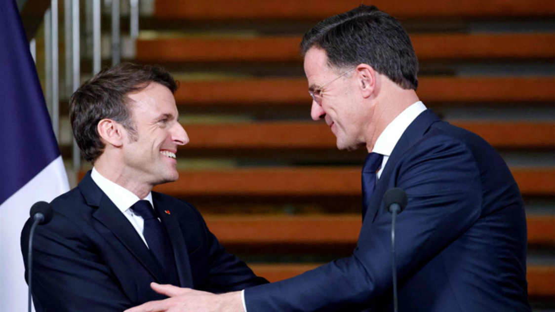 Emmanuel Macron et le Premier ministre Néerlandais Mark Rutte.