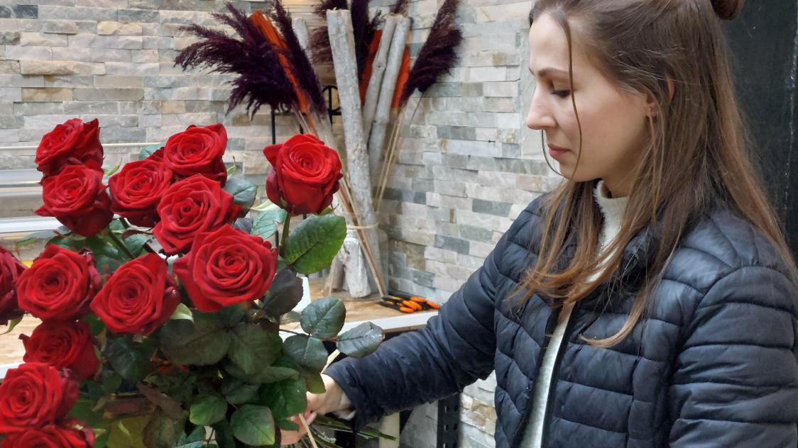 Le prix de la rose pour la Saint-Valentin de la France à la Belgique