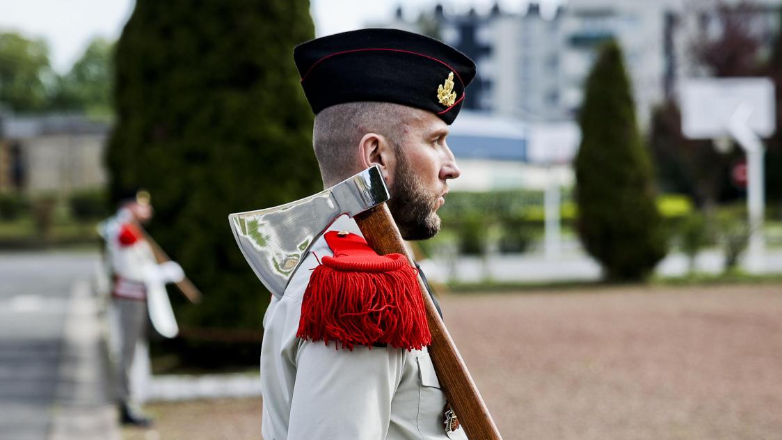 Boucle De Ceinture Du Genie Militaire Armee Ceremonie Parade Tenue De