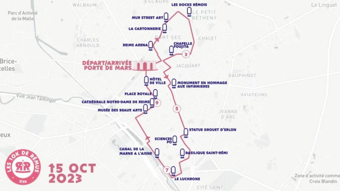 Découvrez le parcours du 10 km du prochain «Reims Champagne Run»
