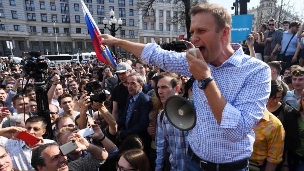 Alexeï Navalny le 5 mai 2018 lors d’un rassemblement anti-Poutine à Moscou.