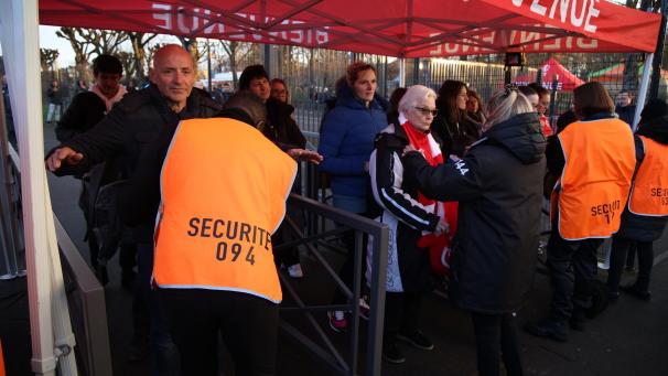 Ce dimanche, les agents assuraient la sécurité au stade Delaune pour le match Reims/ Marseille.