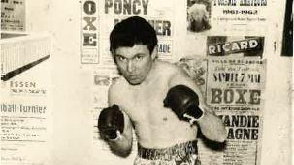 Le boxeur vitryat Robert Kegels, avant  un combat lors des grandes années du CPV.