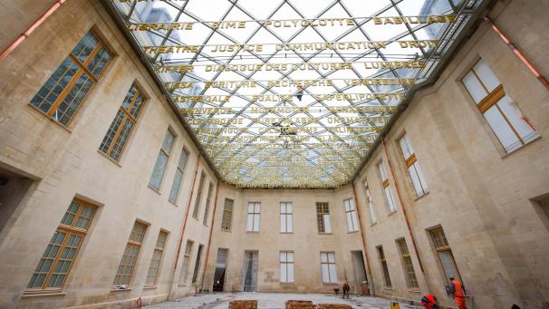 La Cité internationale de la langue française (ici la cour du Jeu-de-Paume et la verrière) doit ouvrir d’ici la fin de l’été 2023.