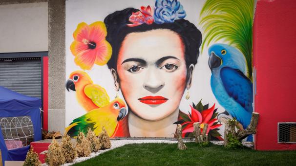 La fresque de Frida Kahlo présente sur la rive gauche