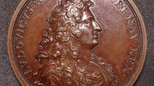 Médaille à l’effigie de Louis XIV, XVIIe, souverain qui possédait une fort belle collection de médailles…