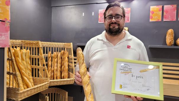 Yoan Landat a remporté le concours régional de la meilleure baguette tradition, le mercredi 3 avril.