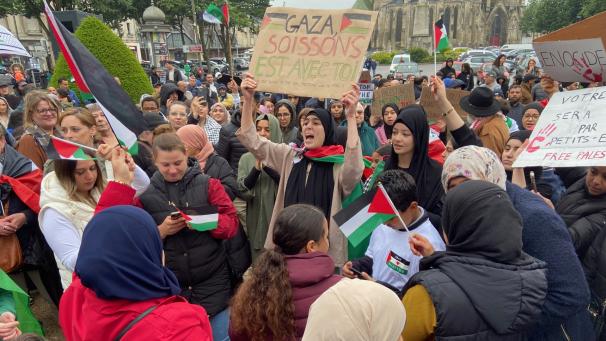 Des manifestants ont chanté pour la paix à Gaza.