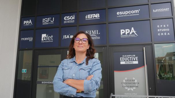 Aline Chaffangeon, directrice d’Éductive Reims, est prête à accueillir les 150 étudiants qui vont intégrer les nouvelles écoles.