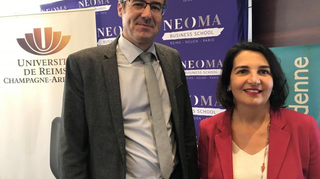 L’accord a été signé lundi par Guillaume Gellé, président de l’université et Delphine Manceau, directrice générale de Neoma business school.