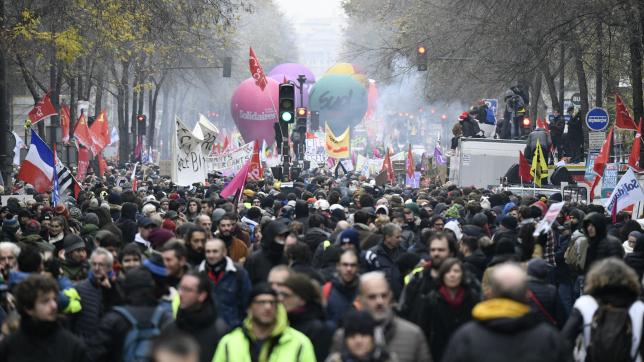 Manifestation contre la réforme des retraites en décembre 2019 à Paris.
